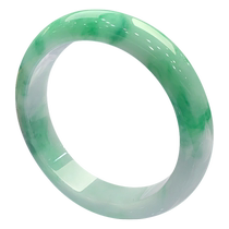 Light language picking up Burmese natural A-grade jade floating sun green flower species old water bright delicate high-end bracelet