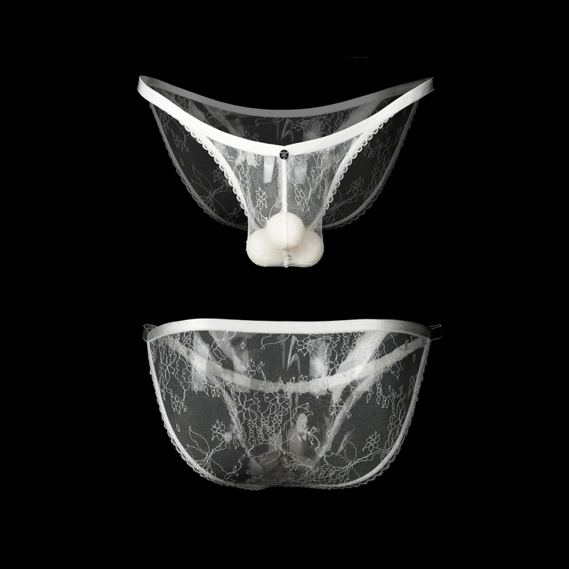 Original Men's Briefs with White Lace Trim, Men's Rococo Court Style Briefs, Sexy Men's Briefs