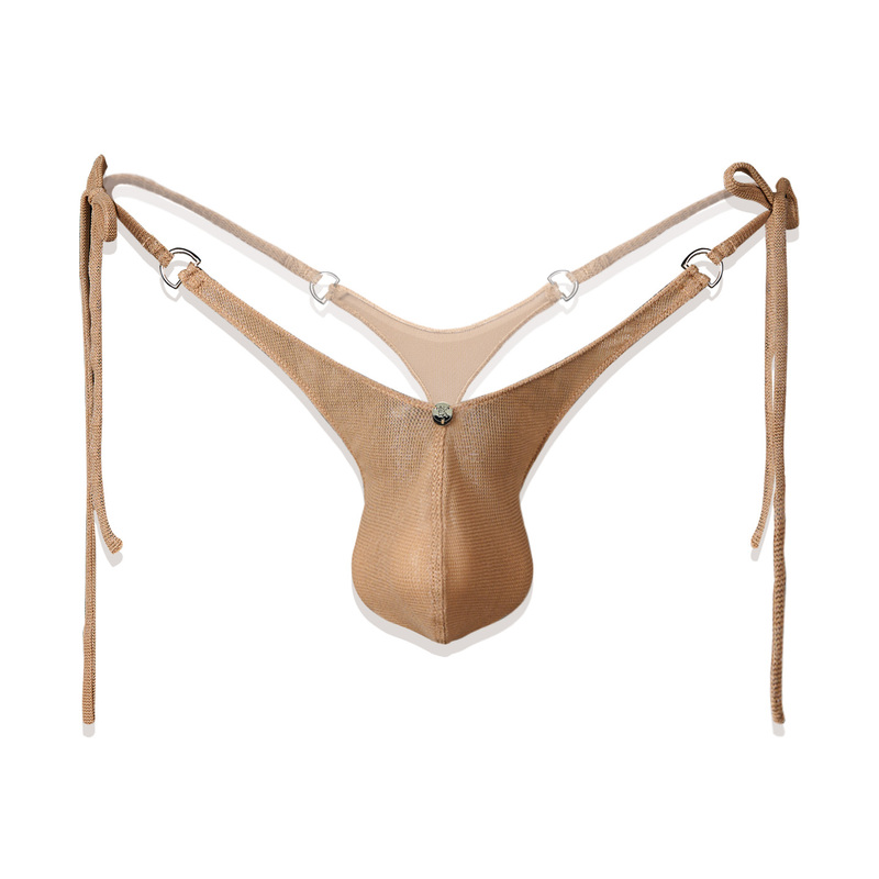 Original Men's Thong, Skin-Colored, Polarized, Deep V, Lace-Up, Low-Waist, 26 New Men's Thong, Sexy Original Men's Thong, Skin-Colored, Polarized, Deep V, Lace-Up, Low-Waist, 26 New Men's Thong, Sexy