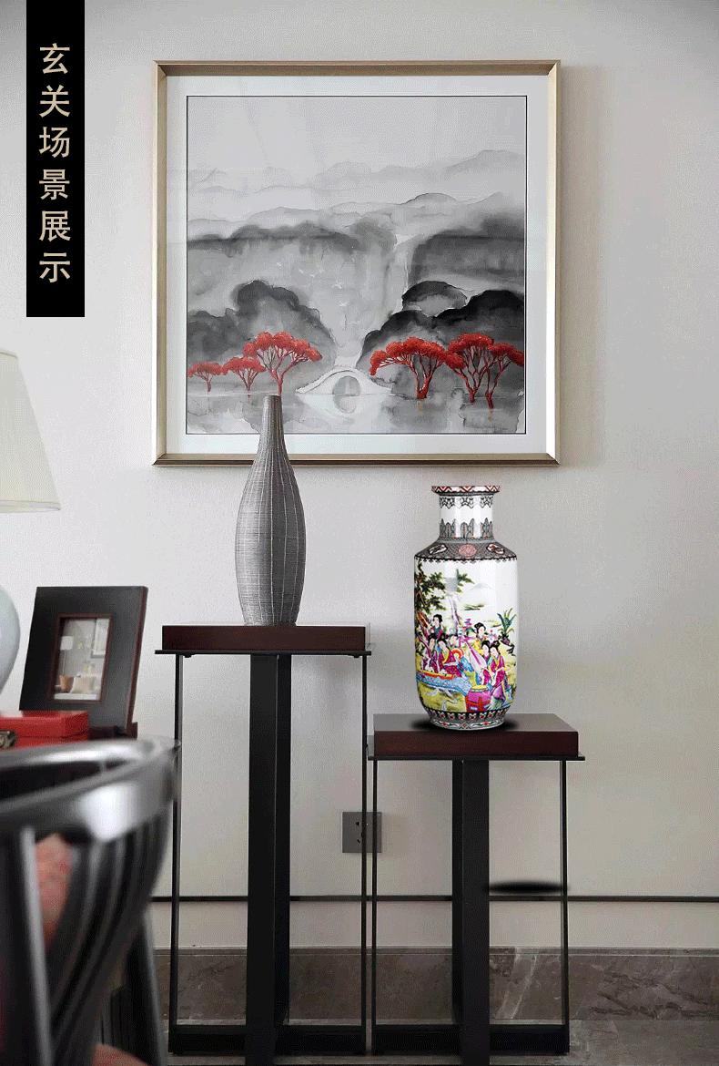 Jingdezhen ceramics archaize floor big vase twelve gold hair pin high dry flower arrangement sitting room furniture furnishing articles ornaments