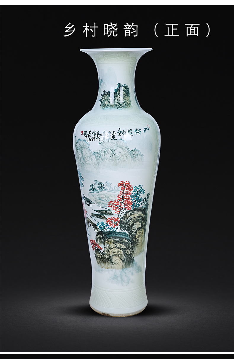 Landing a large vase hand - made porcelain of jingdezhen ceramics and sitting room hotel housewarming furnishing articles xiao yun village