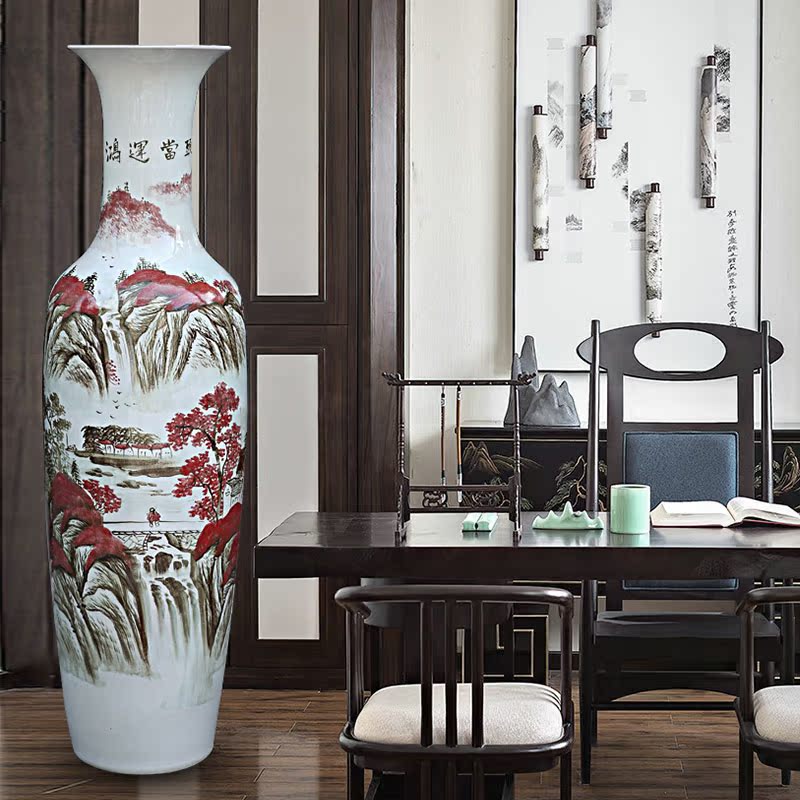 Much luck hand - made porcelain of jingdezhen ceramic sitting room of large vase household of Chinese style study place adorn article