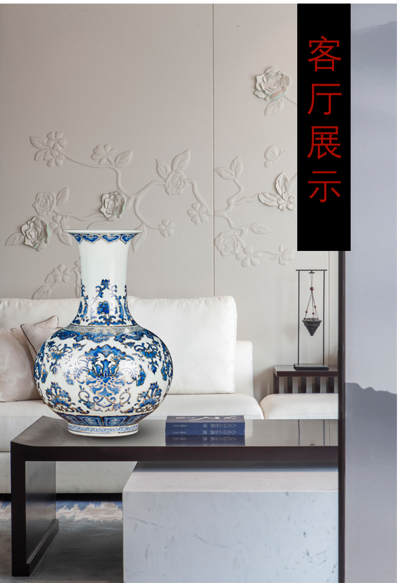 Jingdezhen ceramic see colour of blue and white porcelain vase decoration of the new Chinese style furnishing articles sitting room flower arranging, porcelain gifts