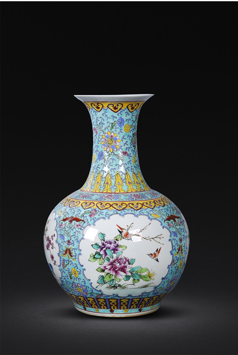 Archaize of jingdezhen ceramics powder enamel handpainted Chinese style household furnishing articles dry flower arrangement for the opening of large vases, bottles