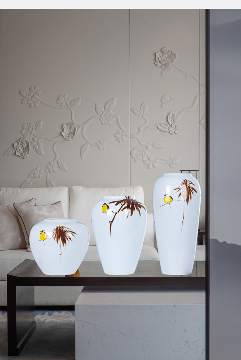 Jingdezhen ceramics three - piece suit I and contracted sitting room porch flower arranging flower vase household decorative furnishing articles