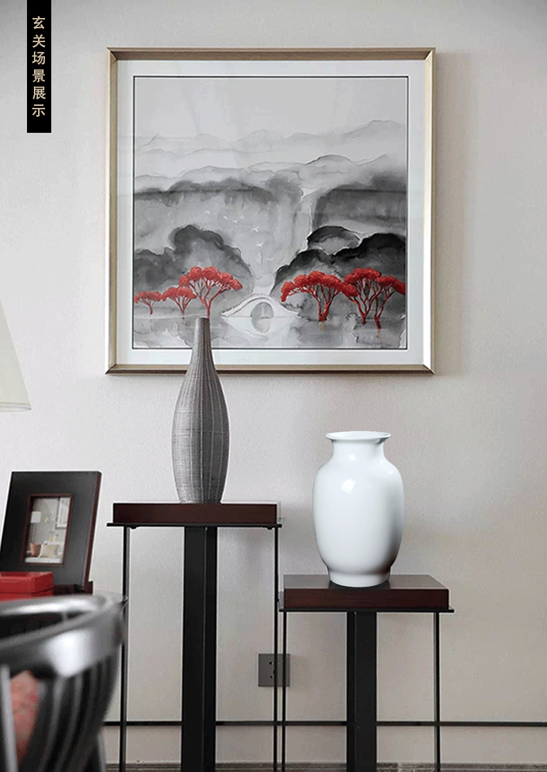 Jingdezhen ceramic white gourd bottle vases, I and contracted household living room table decorations landing place