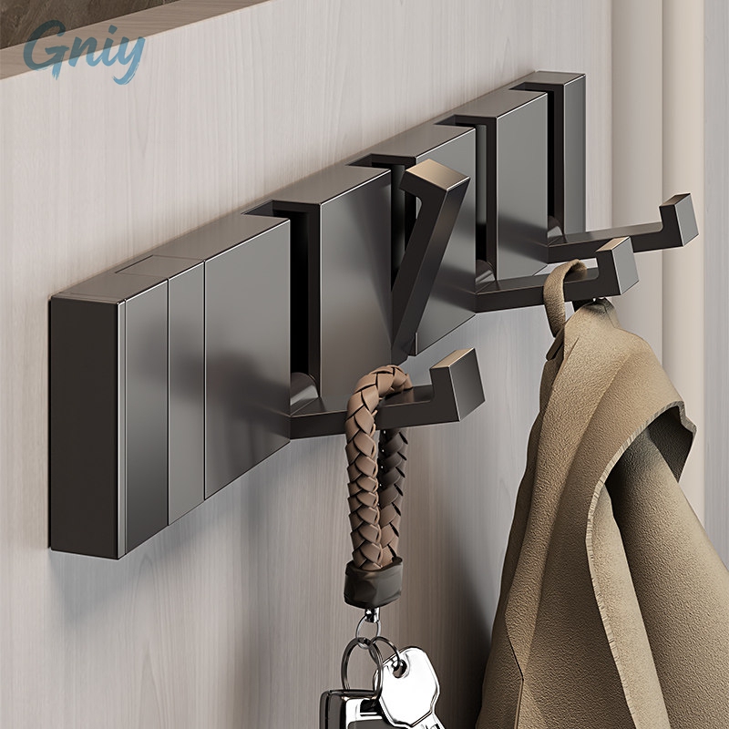 Japanese Gniy No-Drill Invisible Hooks, a Row of Wall-Mounted Hooks for Bathroom, Entryway, and Hallway Japanese Gniy No-Drill Invisible Hooks, a Row of Wall-Mounted Hooks for Bathroom, Entryway, and Hallway