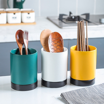 Chopsticks basket ceramic drain chopsticks tube household kitchen chopsticks rack multifunctional spoon tableware storage box