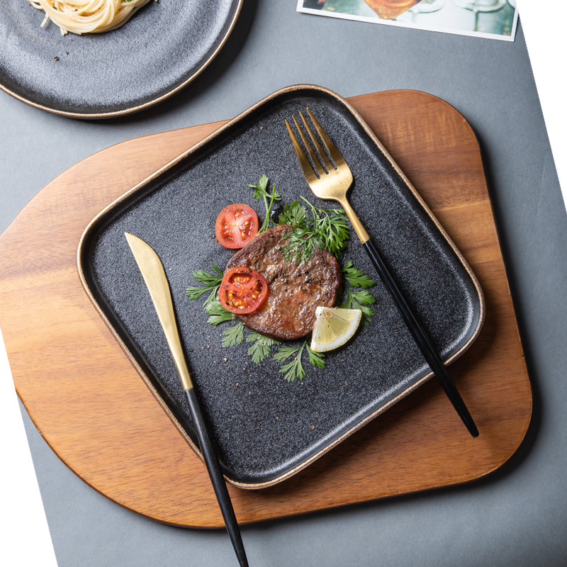 Western Dining Cutlery Steak Dinner Plate Knife Fork Plate Suit Ins Wind Eurostyle Small Lavish Home Lovers Western Dining Trays
