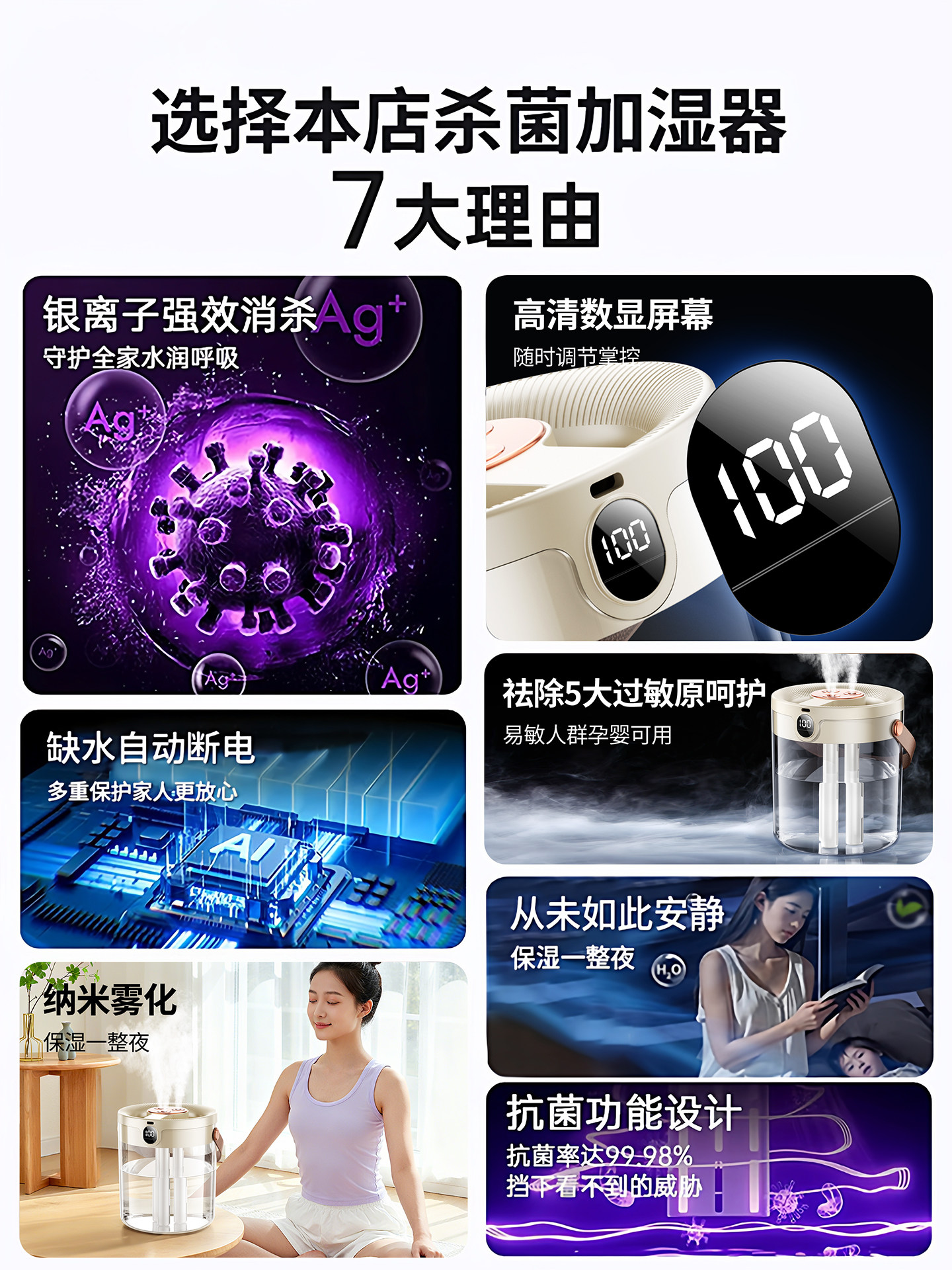 Dong Yuhui Recommends]2025 Model Small Humidifier for Office Desk, Student Dormitory, Mini Three-Spray Large Mist Volume, Silent Hydration and Moisturizing Device, Portable for Car and Home Use, Large Capacity