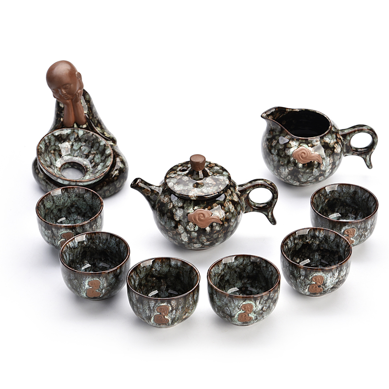 Contracted home office tea set suits for Chinese style restoring ancient ways tea kung fu tea set ceramic up teapot tea cups