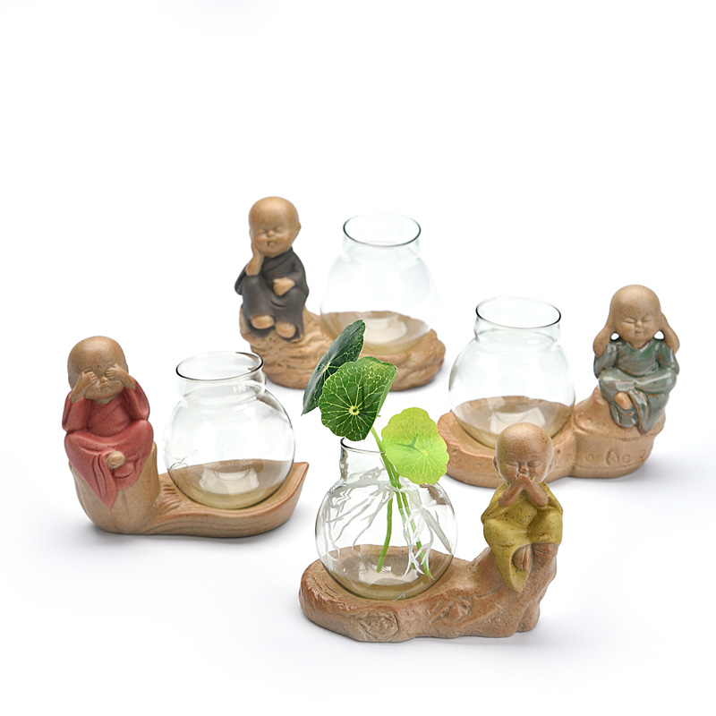 Creative purple sand tea pet office furnishing articles furnishing articles manual hydroponic flower flower implement decorations home plant flowers