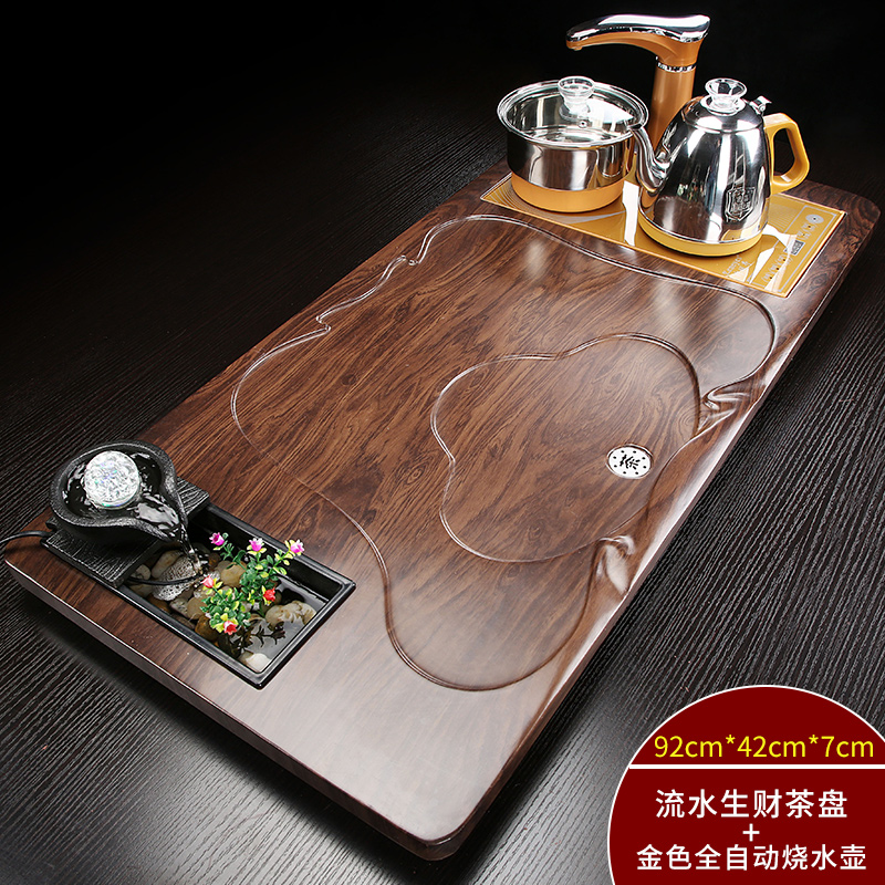 Office tea table home water solid wood tea tray sets electric magnetic furnace automatic pallet contracted sitting room
