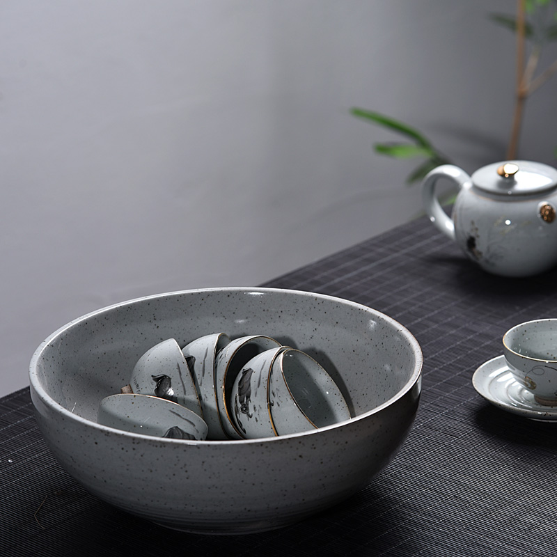 Kung fu tea tea with parts hand - made officer ceramic creative tea wash to wash to size ceramic cup for wash tank tea