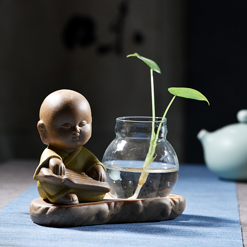 Creative purple sand tea pet office furnishing articles furnishing articles manual hydroponic flower flower implement decorations home plant flowers