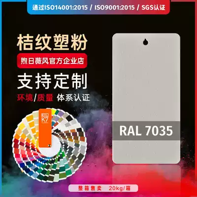 Orange grain plastic powder indoor and outdoor thermosetting electrostatic powder coating plastic powder spraying sample color card custom RAL7035