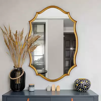 European wall-mounted makeup mirror desktop cosmetic mirror HD bathroom mirror decorative mirror bedroom dressing room home porch mirror