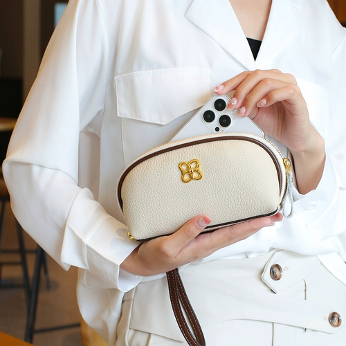 Маленькая сумка клатч, кожаный кошелек, длинная небольшая сумка, сумка с петлей на руку, из натуральной кожи