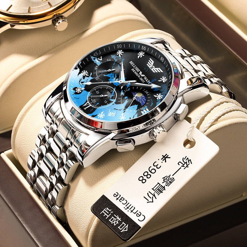 Amanie's Top Watches Men's Senior Feel Business Waterproof Teen Trends Waterproof Mechanical Quartz Swiss Brands