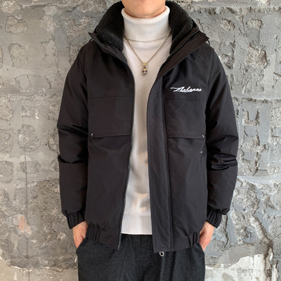 冬季外套羽绒棉服加绒加厚短款棉袄