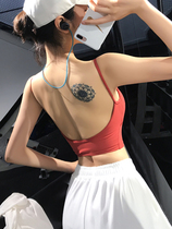 Song station hollow beauty back Sports womens clothing bottom shock gathering yoga vest quick-drying fitness bra professional summer