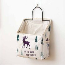 Bathroom Bathroom fabric waterproof storage hanging bag Dormitory bedside wall book debris hanging storage bag