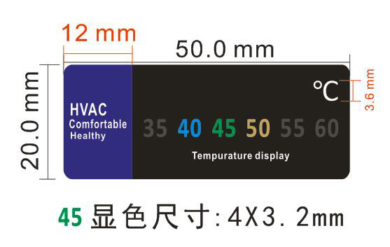 Water divider temperature patch floor heating patch Test temperature to make new style general temperature sticker