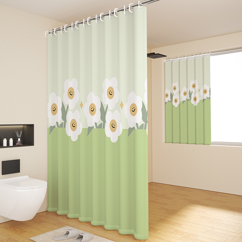 防水シャワーカーテン 浴室間仕切りカーテン ポリエステル生地 防カビ 高級シャワーカーテン 浴室速乾カーテン