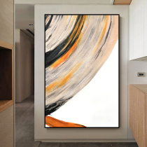 Hand-painted oil painting golden color porch corridor corridor model house decoration painting hanging painting American modern simple abstract painting