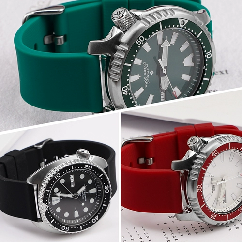 Универсальный резиновый водонепроницаемый ремешок для часов подходит для мужчин и женщин, 24mm