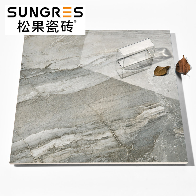 Pine Nuts Nordic Grey Marble Tiles Modern Minima Living Room Marble Tile Make-up Room Wall Brick 600800