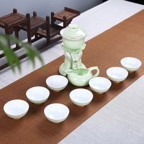 Lazy semi-automatic tea set set Household Kung Fu tea set Simple modern creative ceramic tea cup brewing tea set