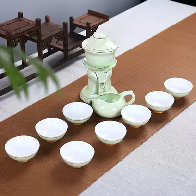 Lazy semi-automatic tea set set Household Kung Fu tea set Simple modern creative ceramic tea cup brewing tea set