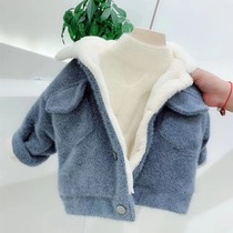 Baby gush thickened jacket male and female child 1-3 year old baby foreign air winter dress Korean version warm cotton clothes Han