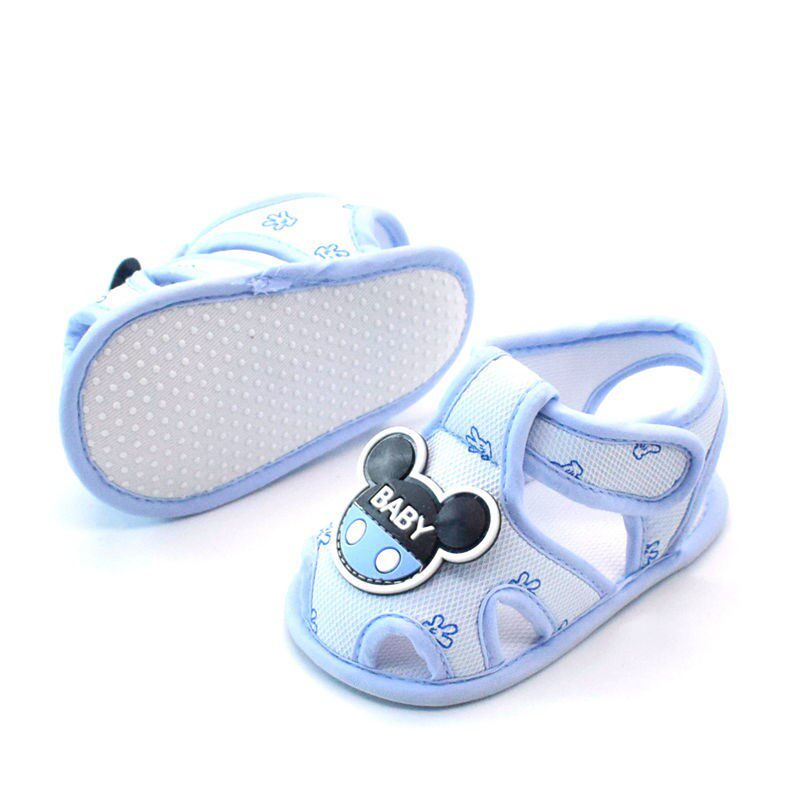 Baby toddler shoes summer sandals soft soles 0-1 years old men and women baby cloth sandals 3-5-6-8-9-12 months