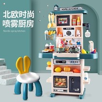Kitchen toy set simulation kitchenware cooking cooking 4 babies 5 girls over 3 years old 6 children girls playing home