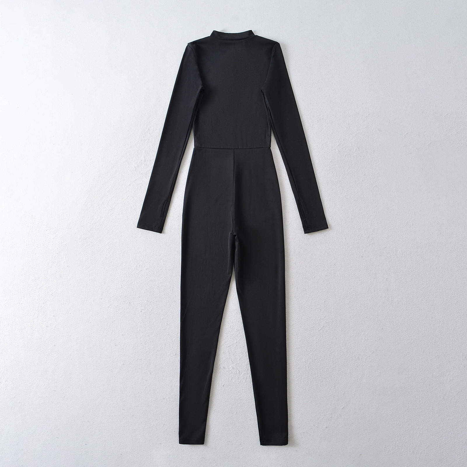Боди/брюки 子路潮品欧美风新款性感辣妹拉链瑜伽服上衣运动弹力紧身连体裤女