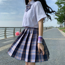 Chinese uniform Hall jk uniform skirt genuine pleated skirt high waist a character thin without lining college style suit