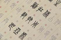 Commonly used 2500-word seal script entry comparison table copying red brush Xuan paper copybook beginners practice calligraphy scientific writing