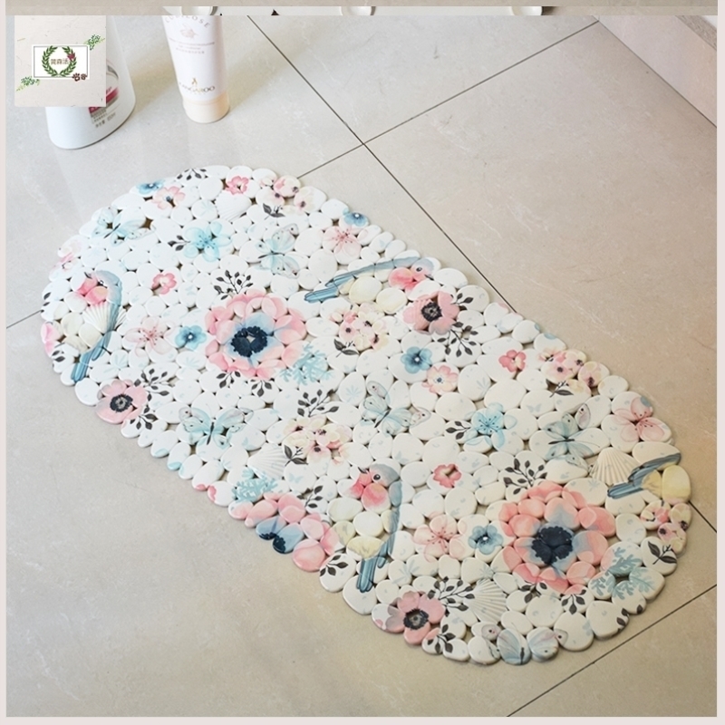 Bathroom anti-slip mat shower room bathroom powder room floor mat bathtub anti-fall foot mat waterproof hollow environmental protection