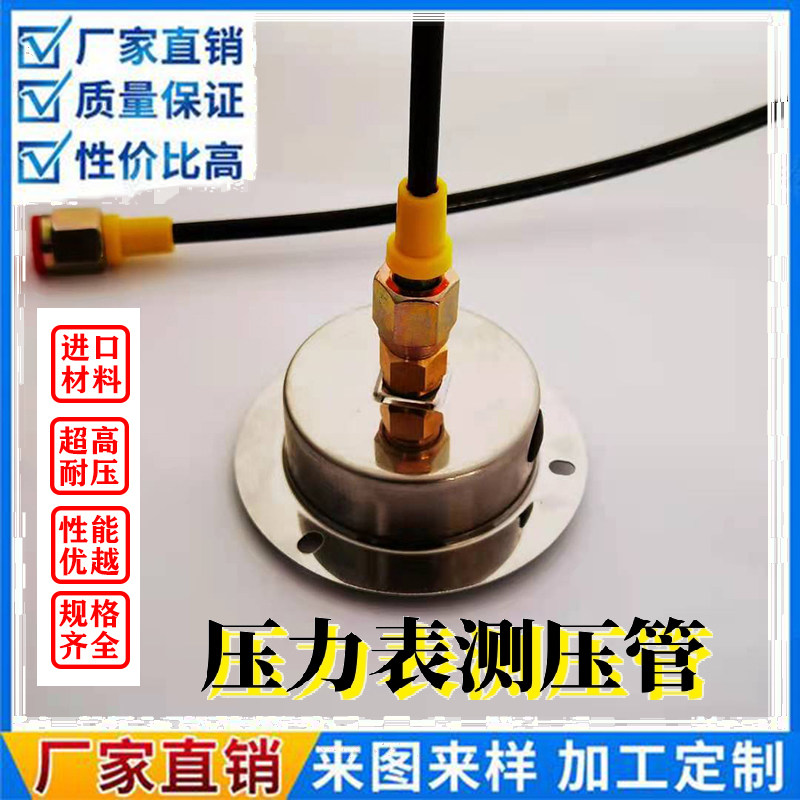 High pressure test hose assembly DN3 oil pipe excavator hydraulic accessories pressure gauge connecting pipe 63mpa pressure measuring pipe