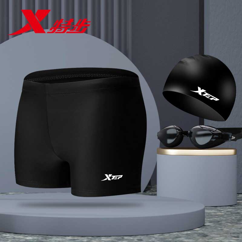 Special step swimming trunks quick-drying men adult anti-embarrassing flat corner swimming trunks men's swimwear swimsuit swimsuit