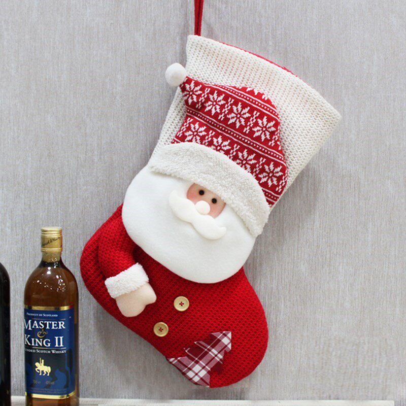 Christmas Socks Gift Bags Big Names Christmas Old Socks Gift Bags Children Small Gift Bags Candy Bag Holiday Decorations