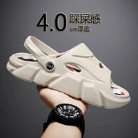 Летние нескользящие тапочки, трендовые сандалии для отдыха на платформе, мужские износостойкие слайдеры, мягкая подошва