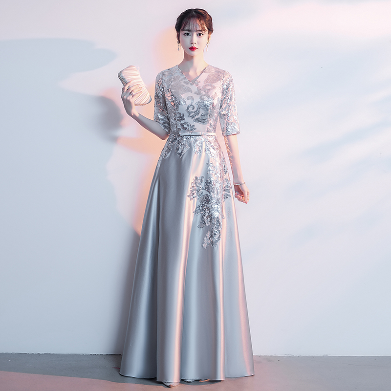 Evening Dress for Women, High-End, Elegant, Light Luxury, Sequined Host Performance Dress, Adult Choir Performance Dress, Music Long Dress Evening Dress for Women, High-End, Elegant, Light Luxury, Sequined Host Performance Dress, Adult Choir Performance Dress, Music Long Dress