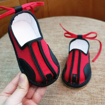 One year old baby grabbing Zhou shoes Baise shoes Baise shoes baby handmade cloth shoes Qiane-bottom boy Soft bottom Chinese style Tanged shoes