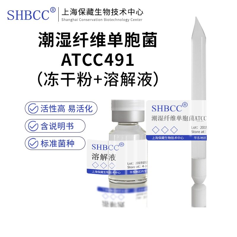 包邮冻干粉潮湿纤维单胞菌ATCC491菌种培养服务