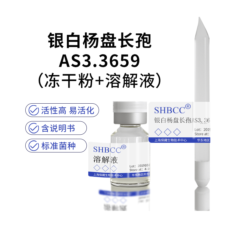 包邮冻干粉银白杨盘长孢AS3.3659菌种服务