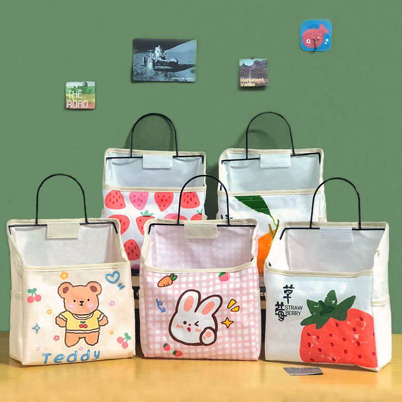 Cloth Art Waterproof Containing Hanging Bag Cashier Bag Makeup Room Bathroom Student Dorm Bed Head Dirty Laundry Wall Containing Basket