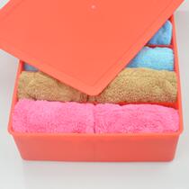 Ten-cell with lid cleaning towel box storage rag cleaning seven-color cloth storage box